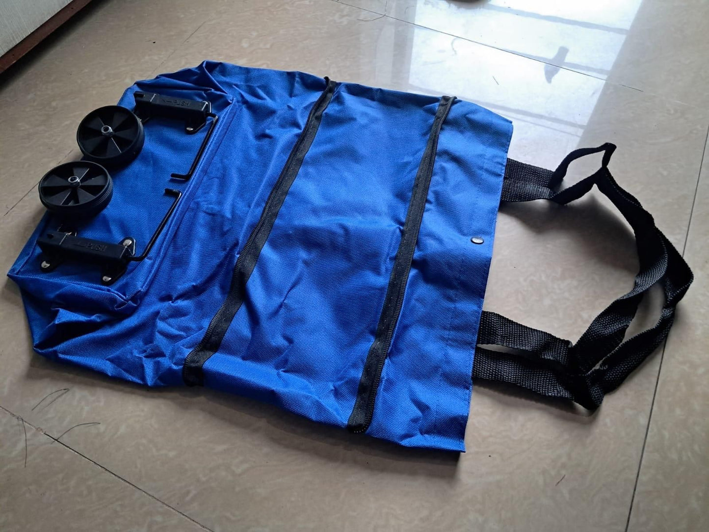 Foldable Light Weight Polyester Shopping Trolley Bag